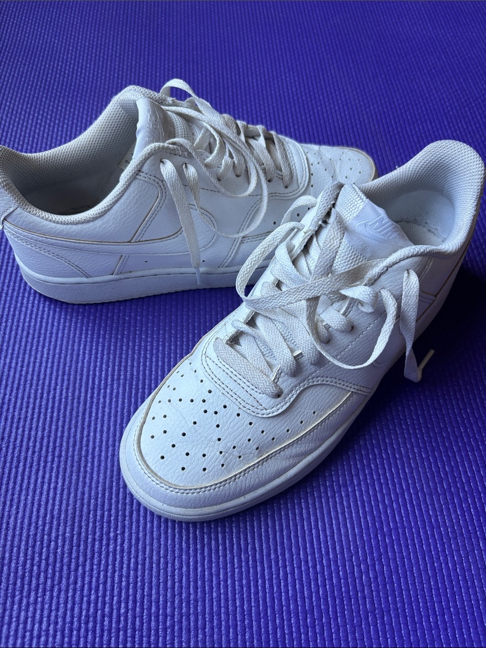 Nike White Court Vision Low Casual Sneakers